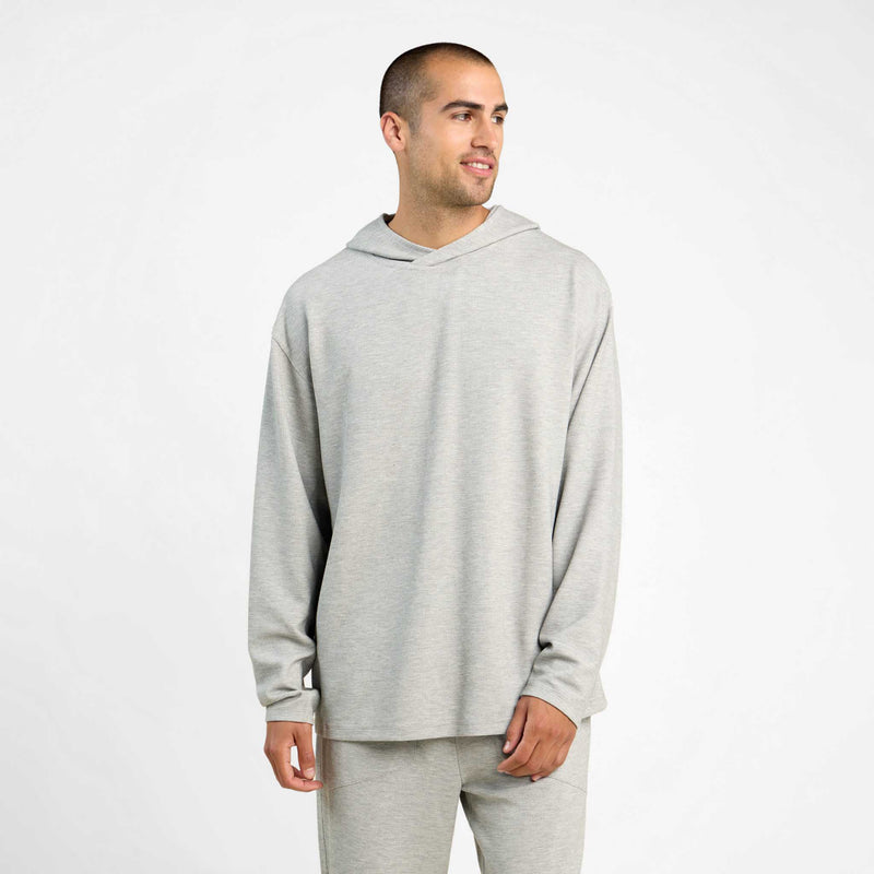 Men's Performance Waffle Hoodie | Heather Grey