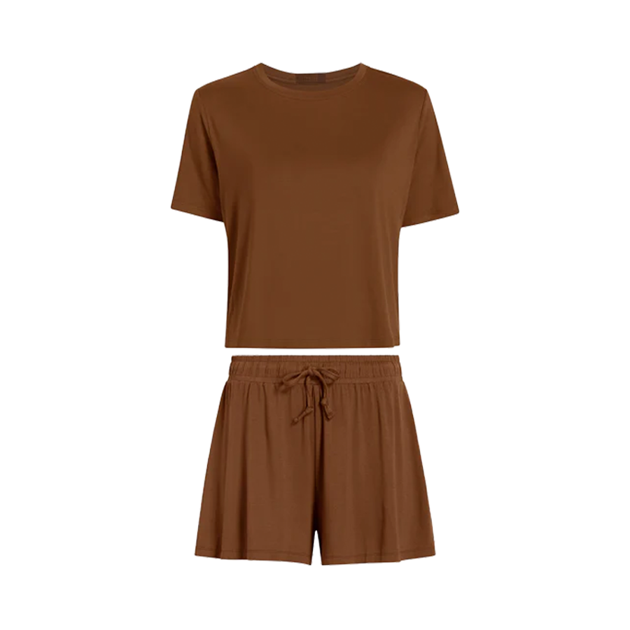 Pajama Short Set | Chocolate