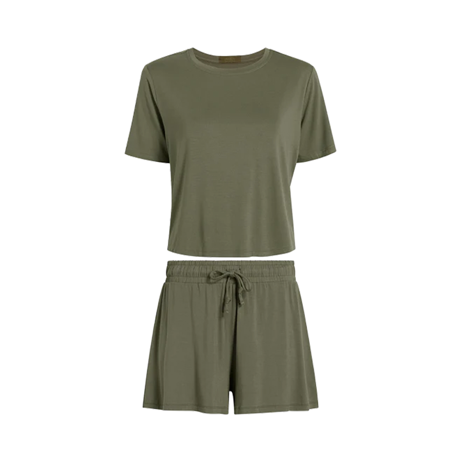 Pajama Short Set | Olive