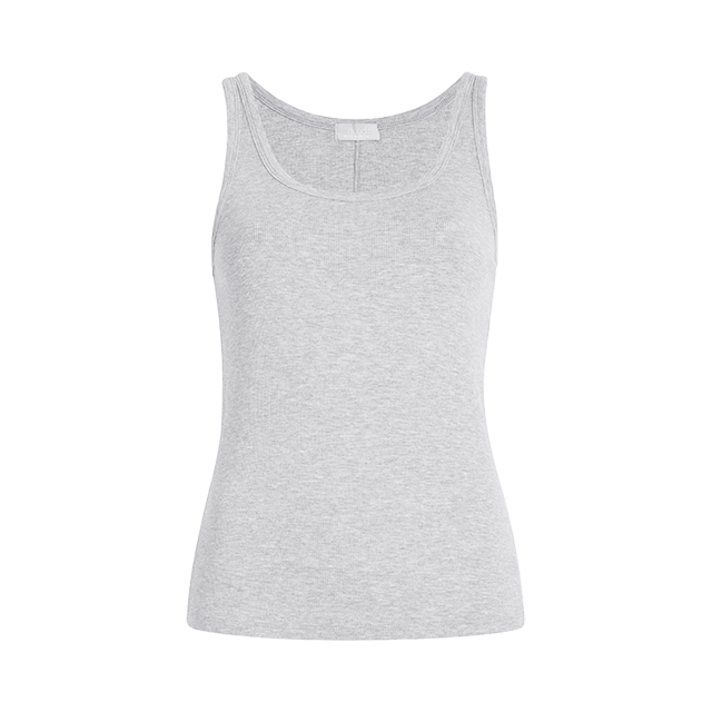 Slinky Rib Tank | Heather Grey