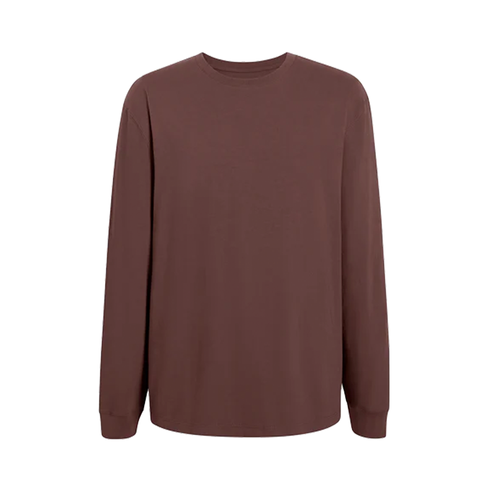 Long Sleeve Boxy Tee | Coffee