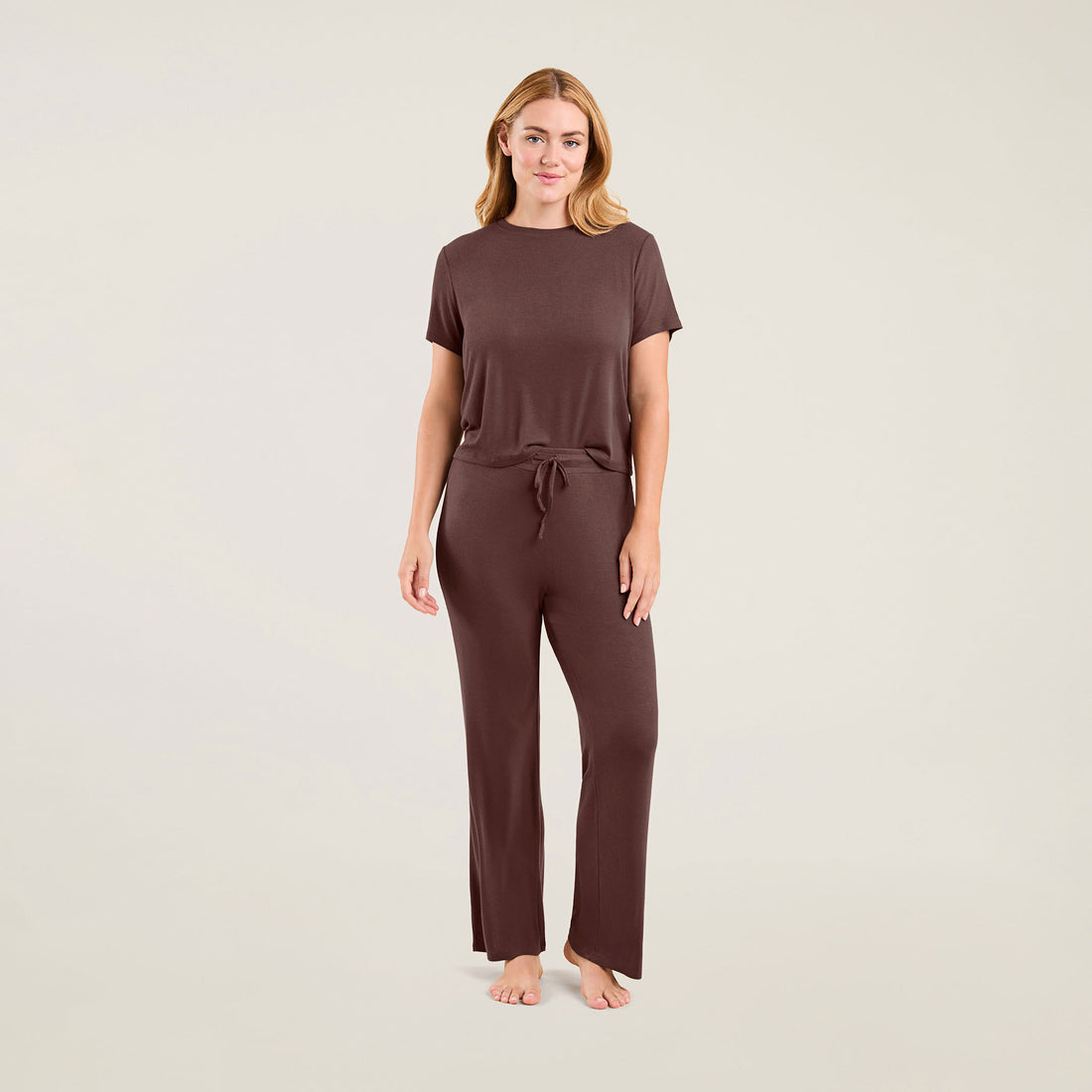 Ribbed Pajama Set | Coffee