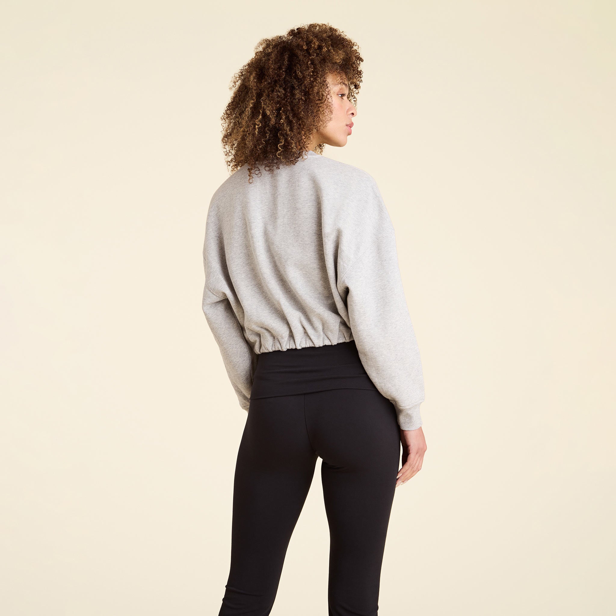 Cinch Waist Sweatshirt Heather Grey