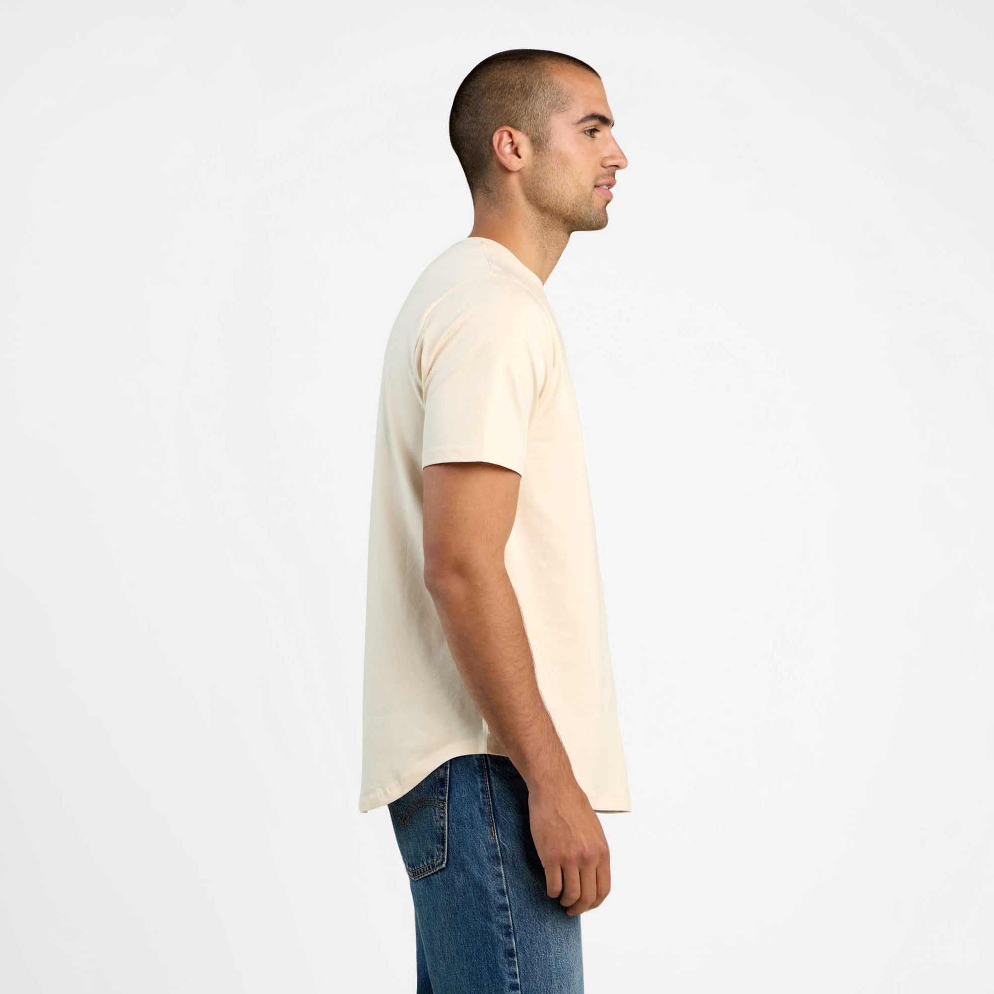 Short Sleeve Curved Hem T-Shirt