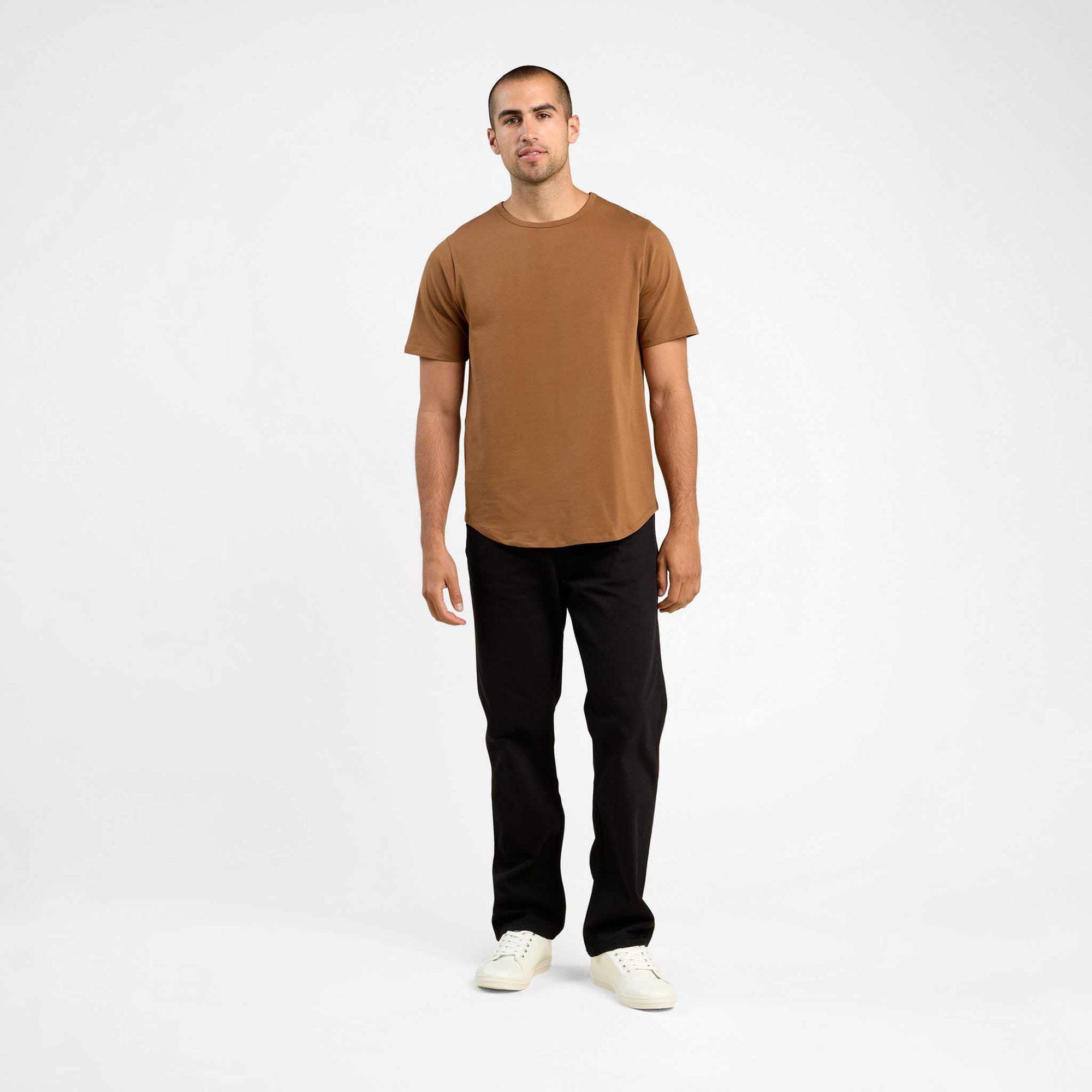 Short Sleeve Curved Hem T-Shirt