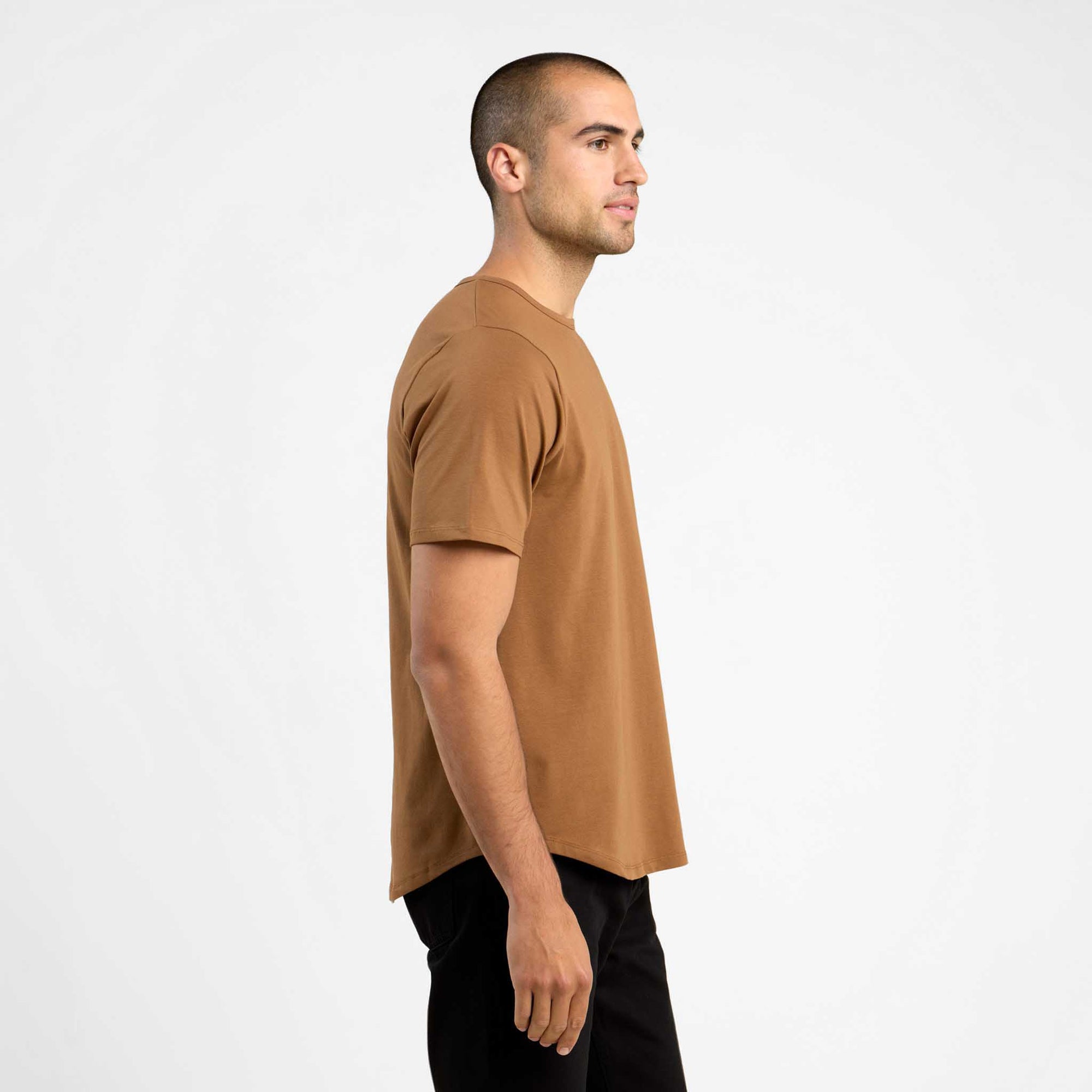 Short Sleeve Curved Hem T-Shirt