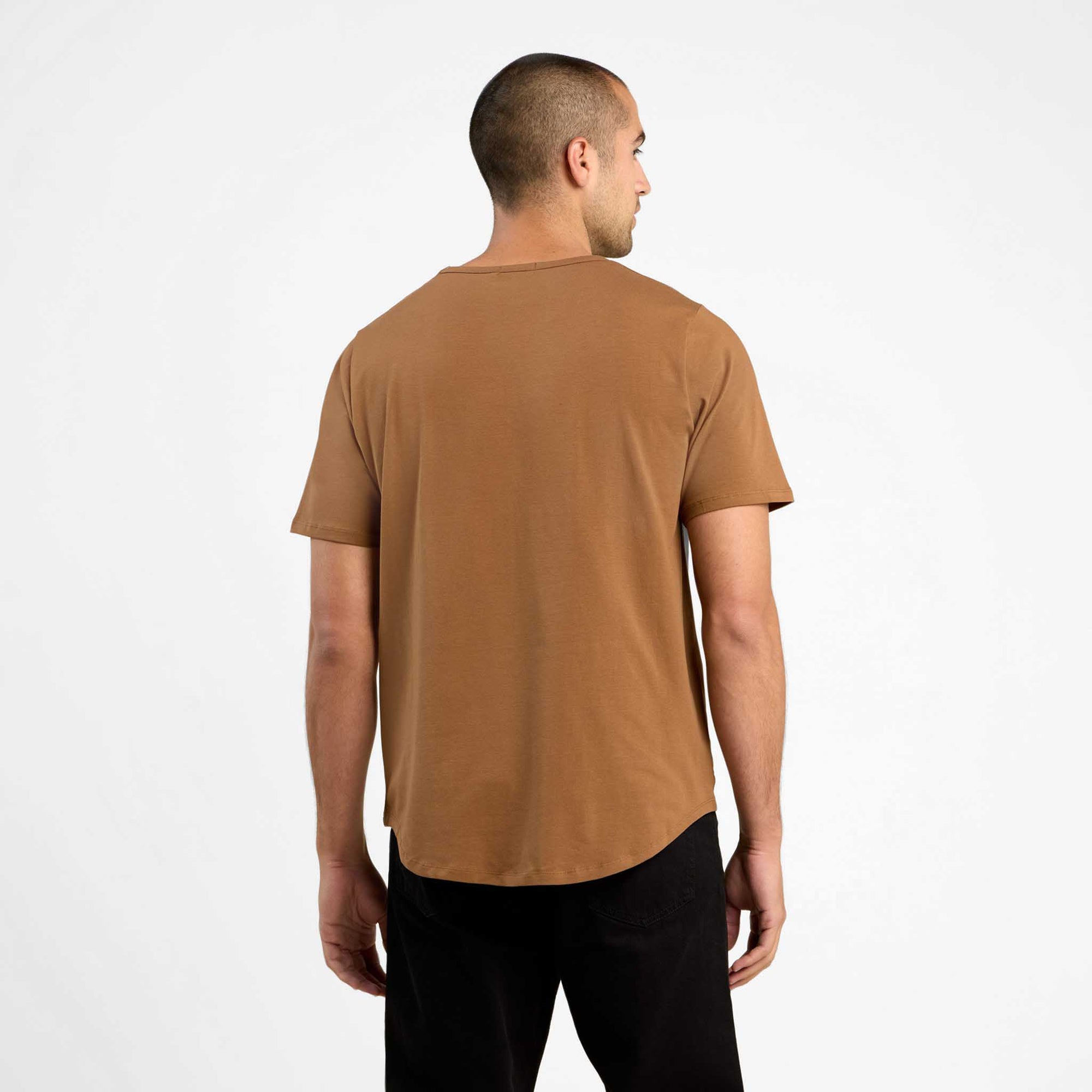 Short Sleeve Curved Hem T-Shirt