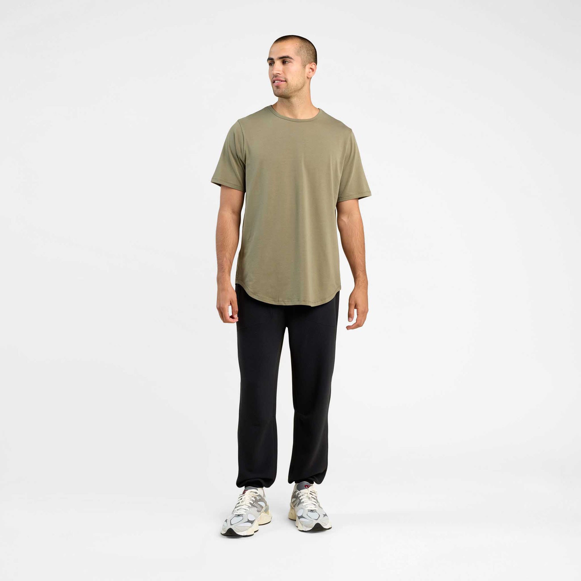 Short Sleeve Curved Hem T-Shirt