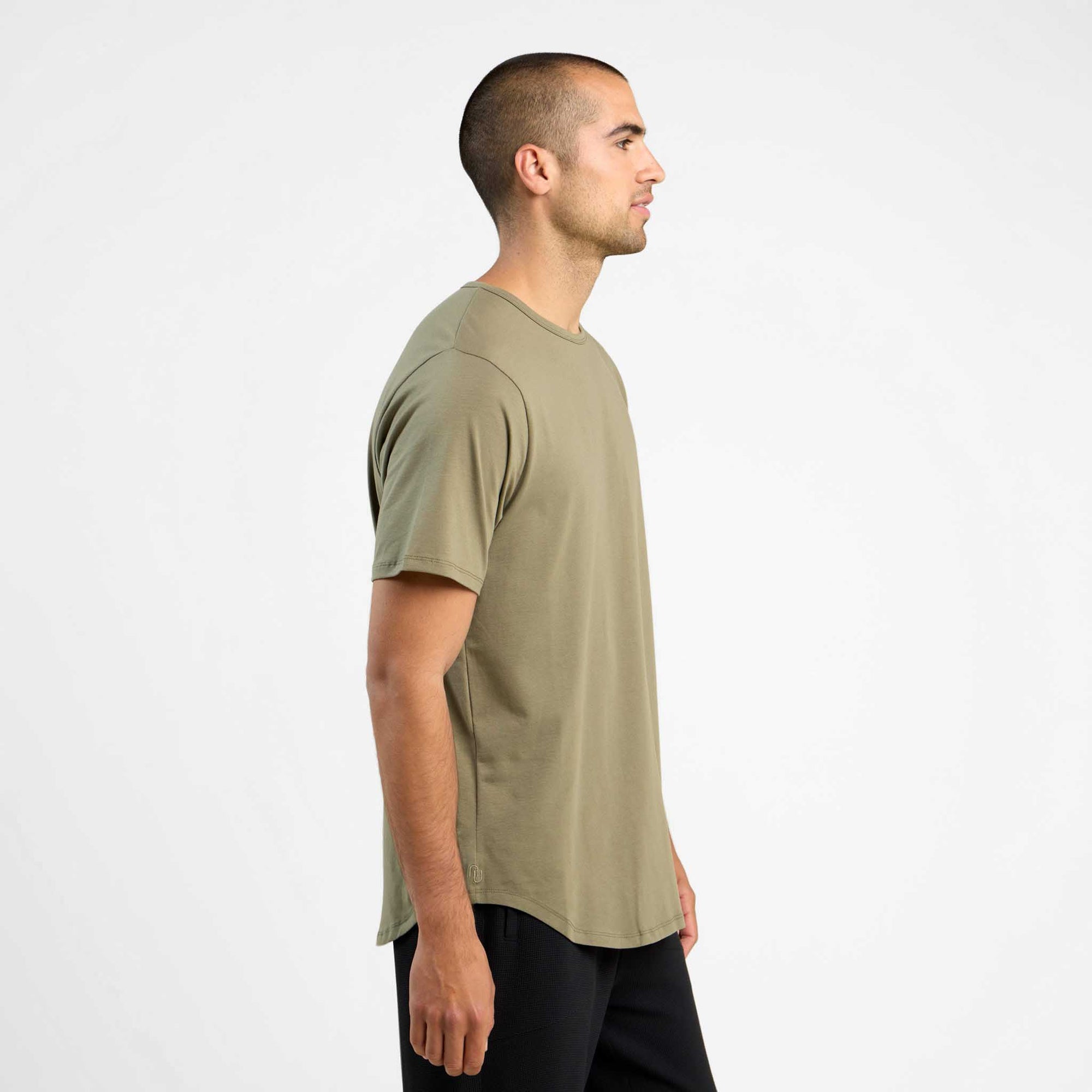 Short Sleeve Curved Hem T-Shirt