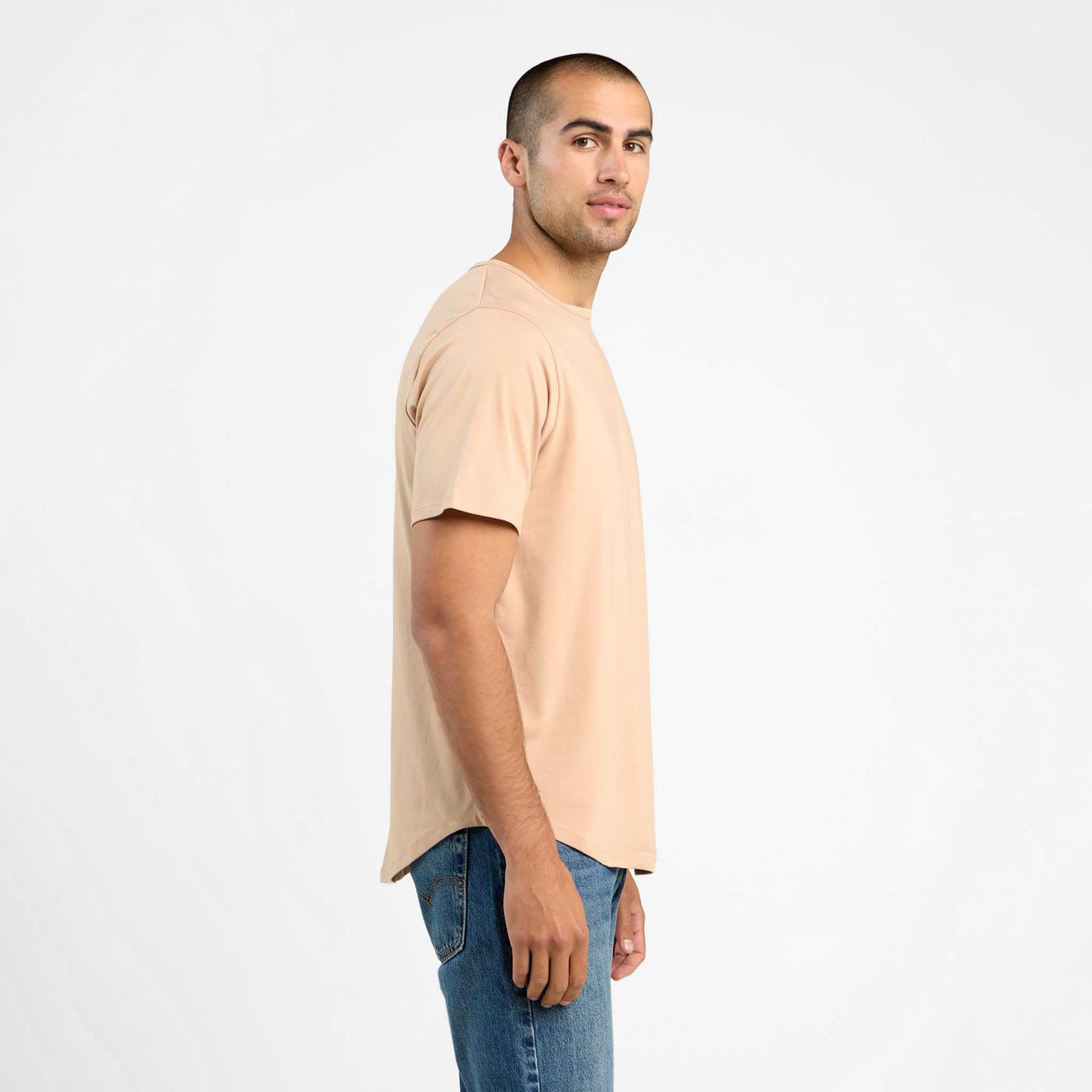 Short Sleeve Curved Hem T-Shirt