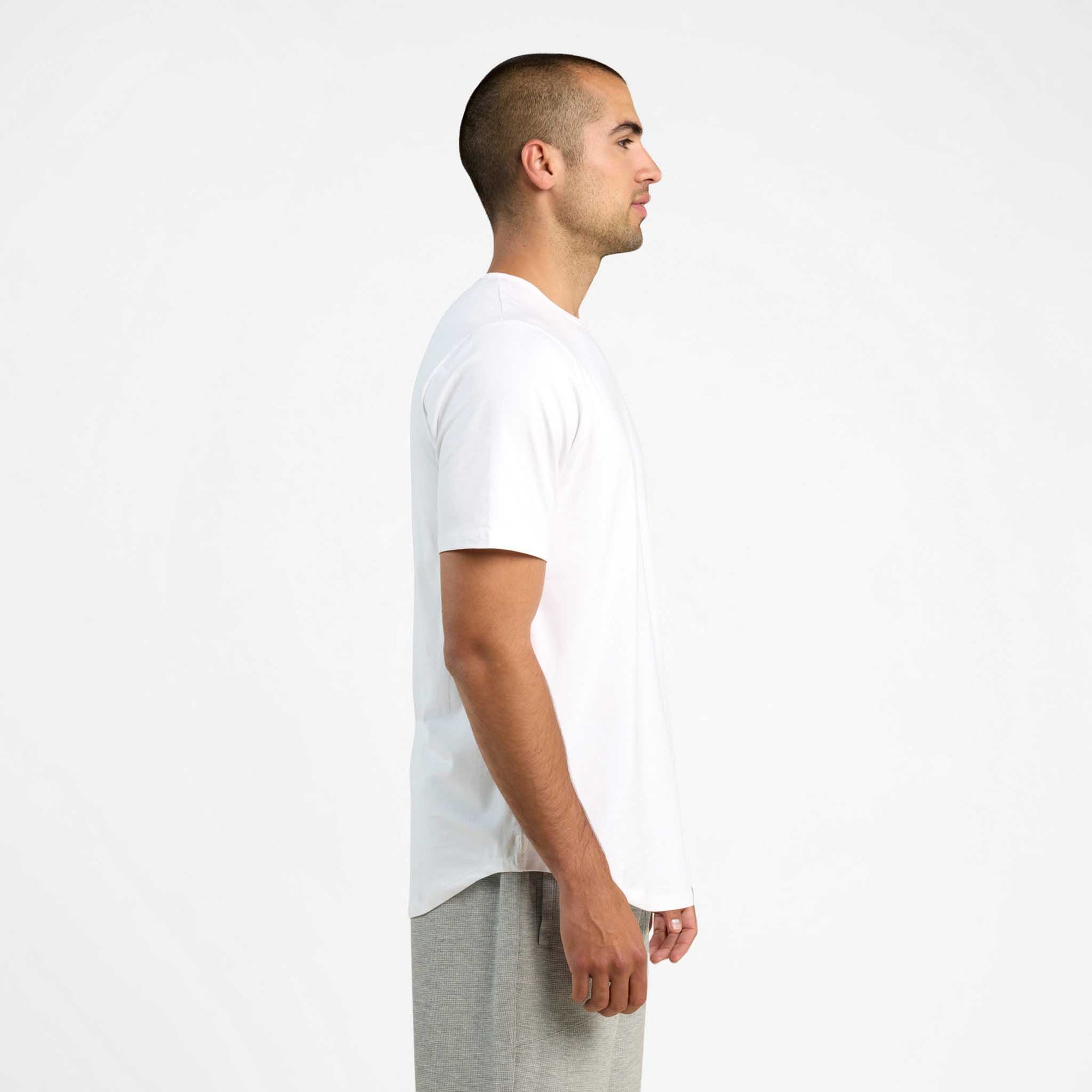 Short Sleeve Curved Hem T-Shirt