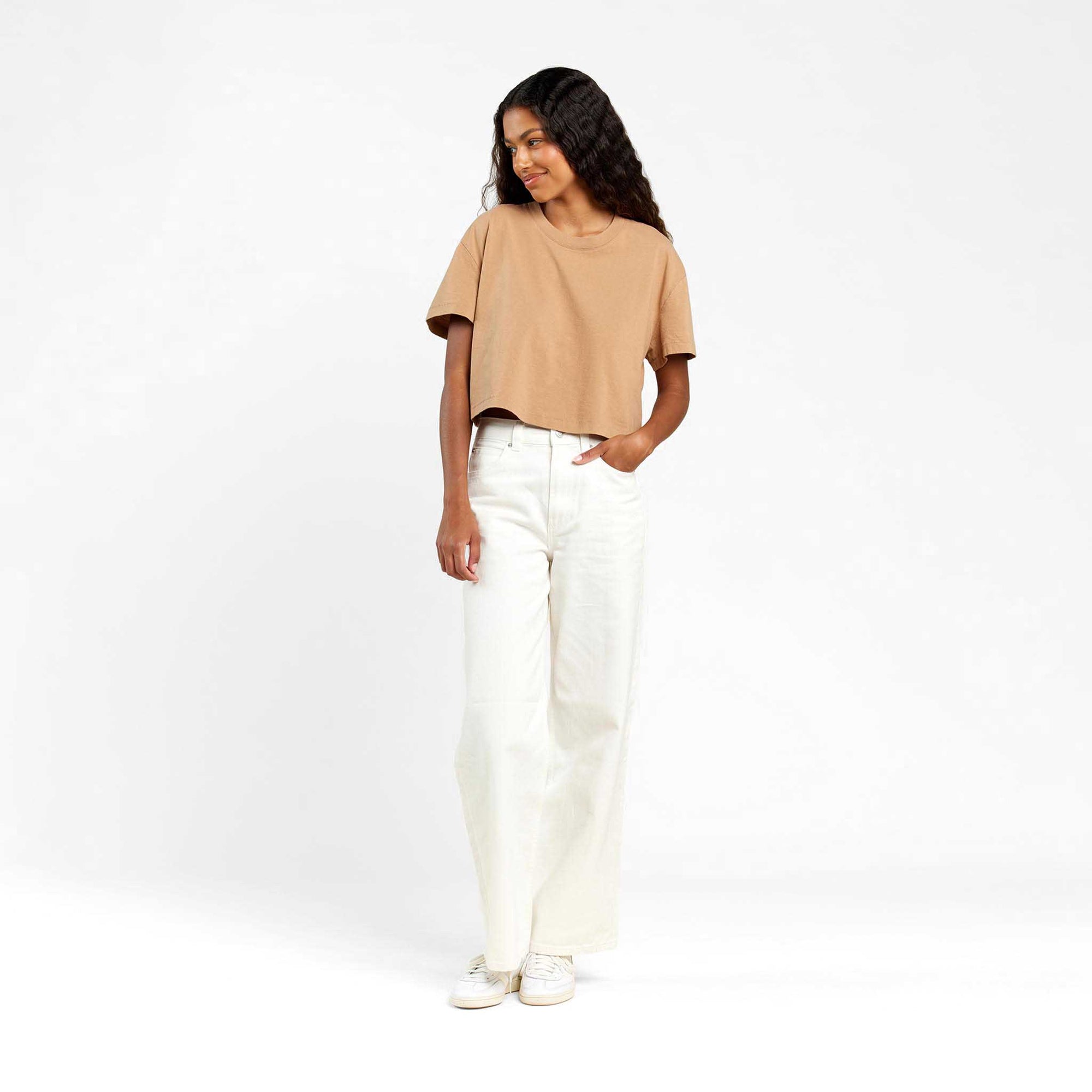 Vintage Cotton Cropped Tee | Cinnamon