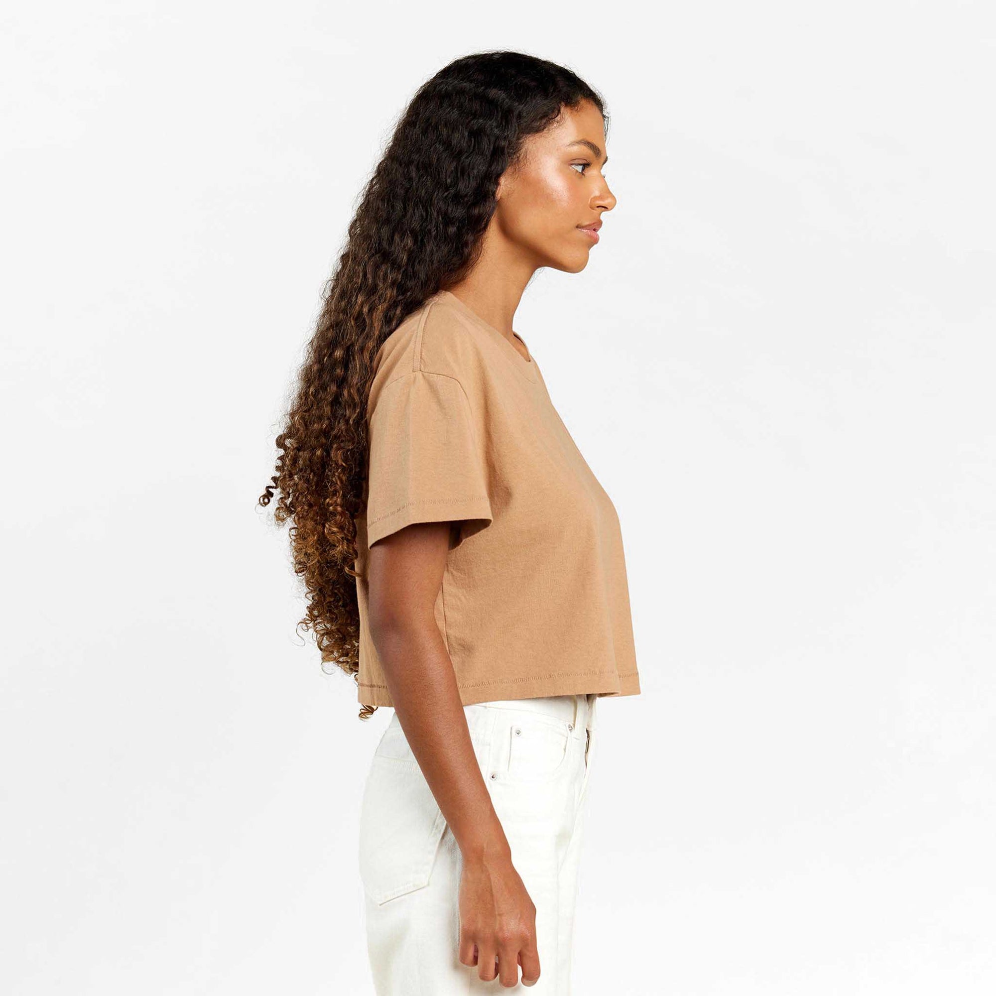 Vintage Cotton Cropped Tee | Cinnamon