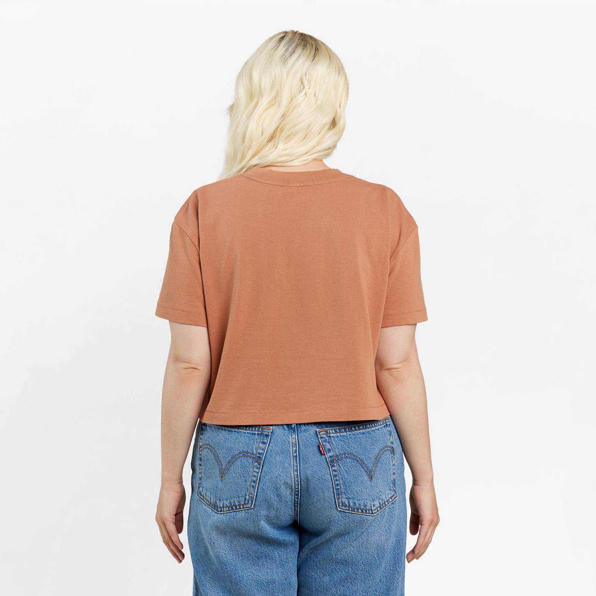 Vintage Cotton Cropped Tee | Clay