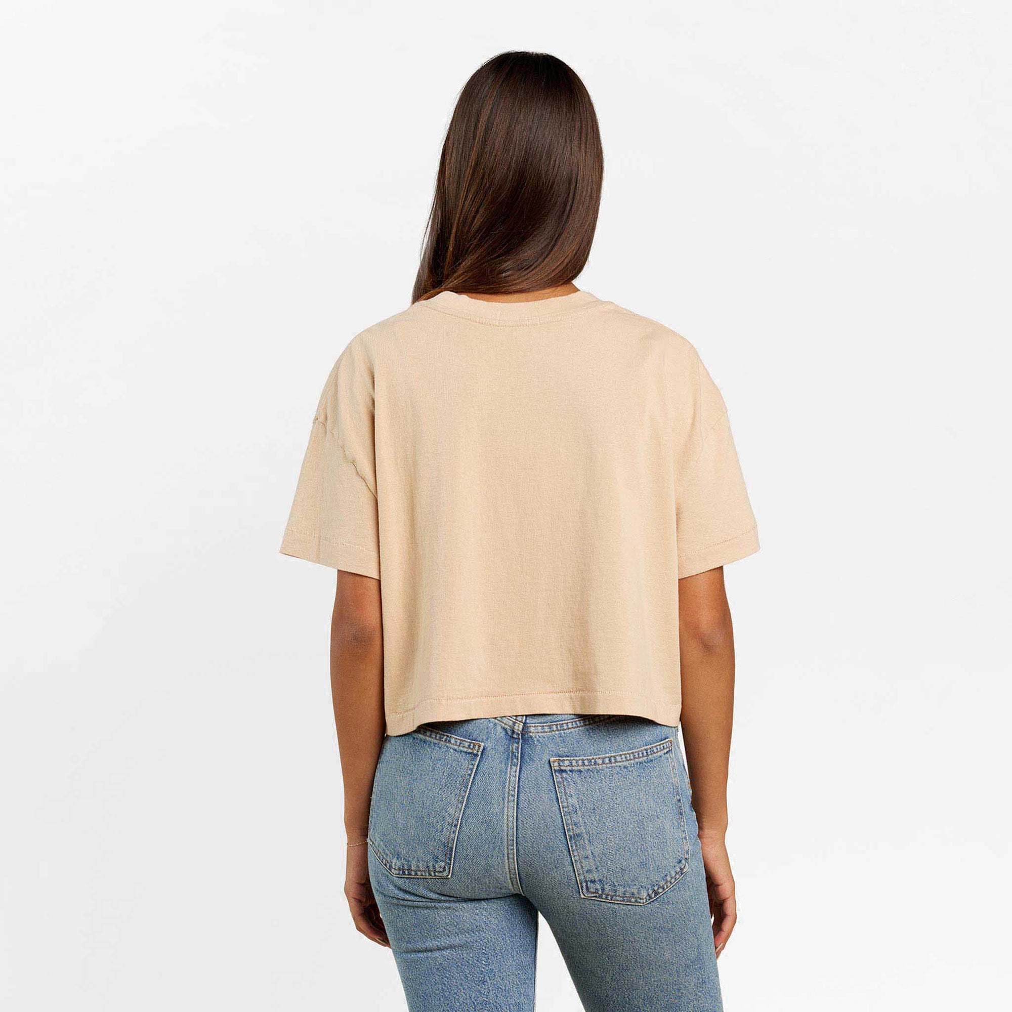 Vintage Cotton Cropped Tee | Oat