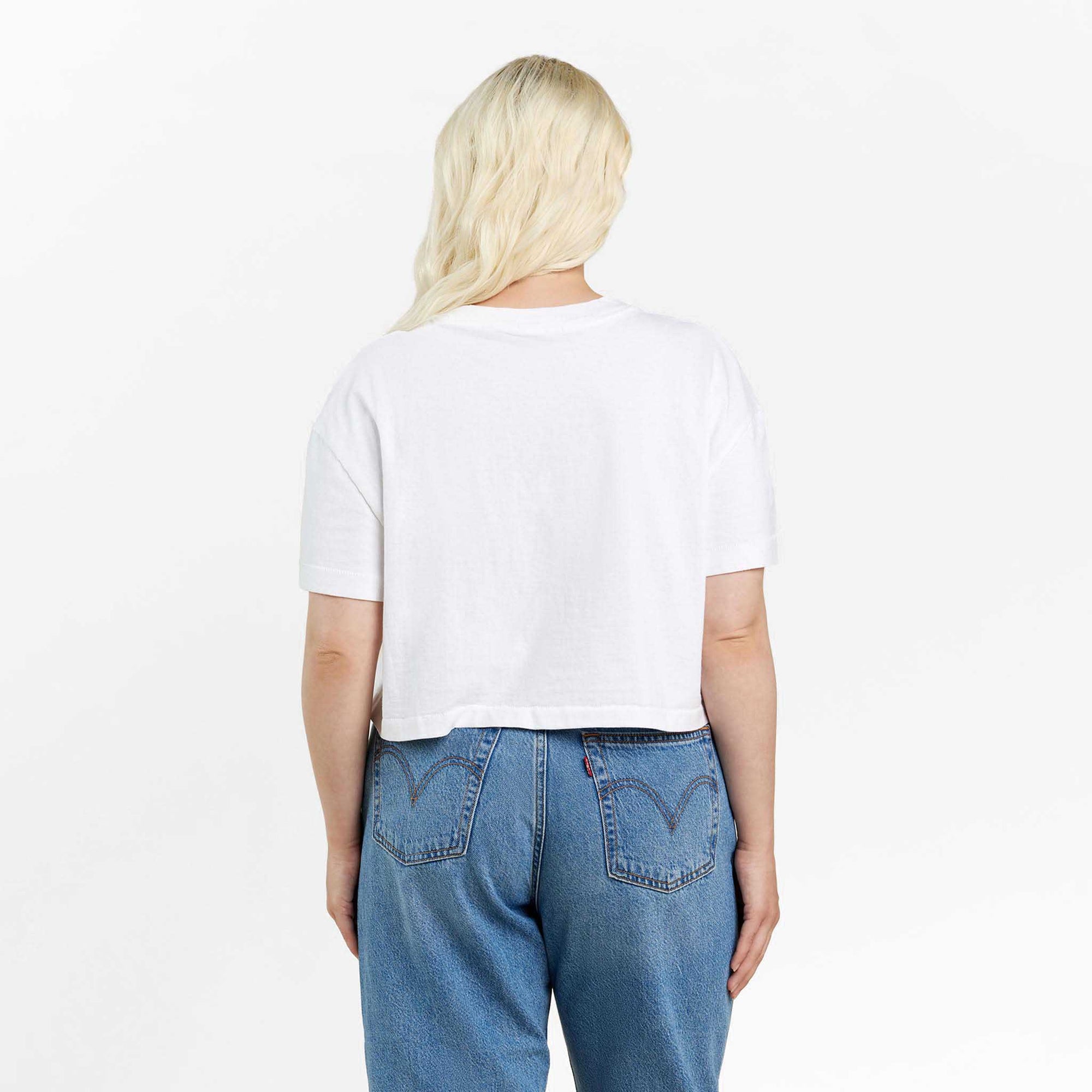 Vintage Cotton Cropped Tee | White