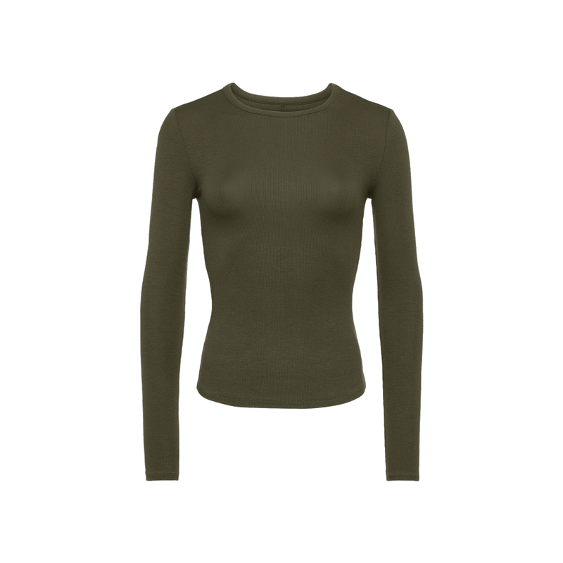 Slinky Rib Long Sleeve Shirt