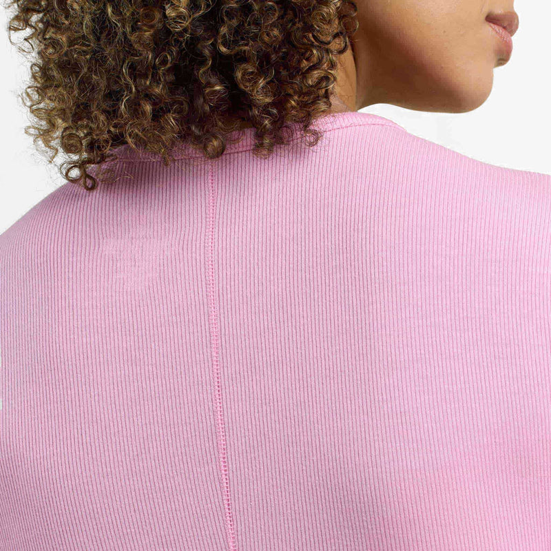 Slinky Rib Long Sleeve Shirt | Bubblegum Pink