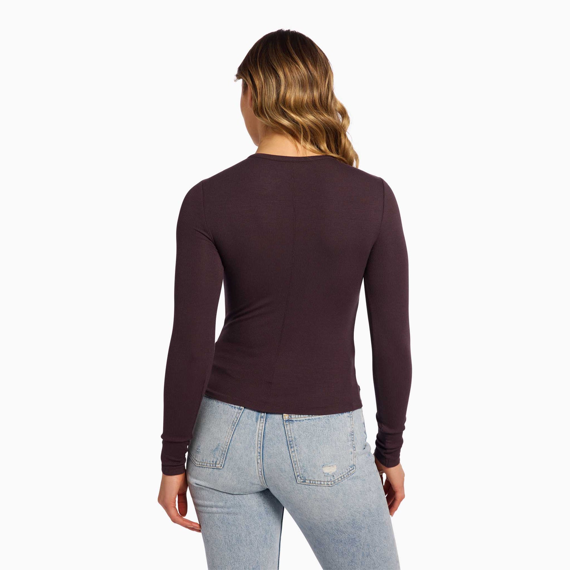 Slinky Rib Long Sleeve Shirt