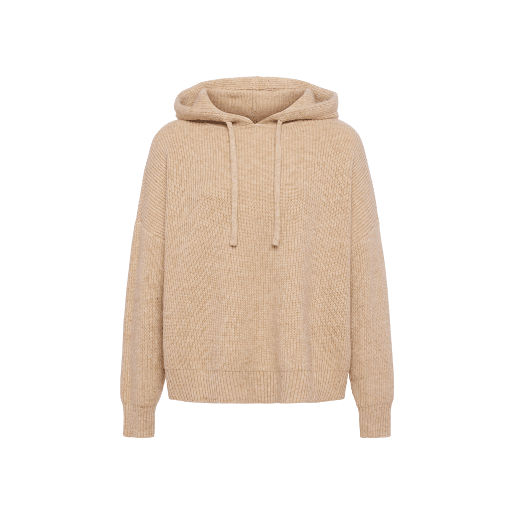 Cozy Knit Ribbed Sweater Hoodie