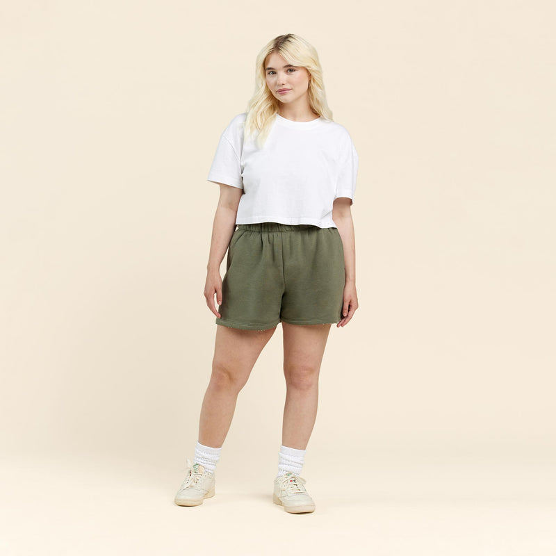 Vintage Fleece Short | Olive