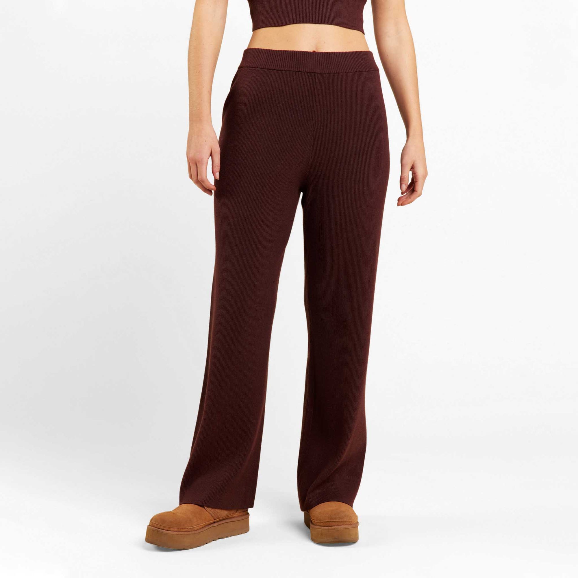 Ribbed Sweater Wide Leg Pant