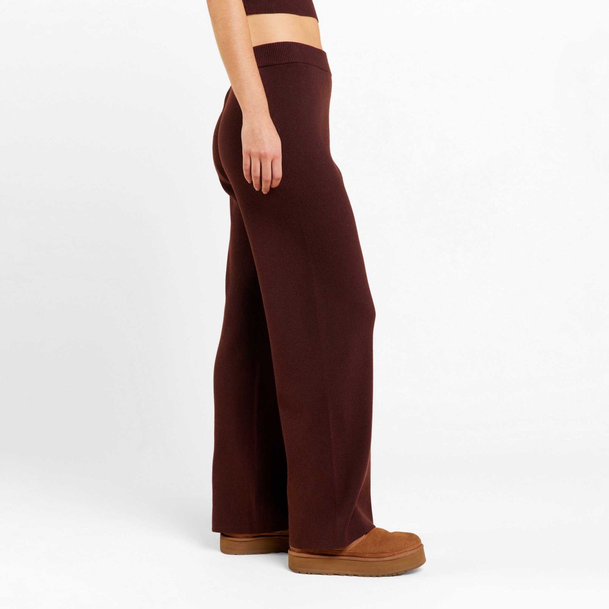 Ribbed Sweater Wide Leg Pant