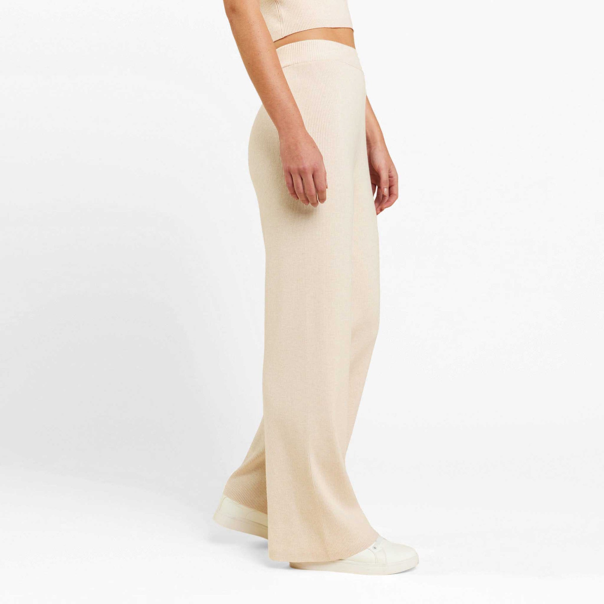 Ribbed Sweater Wide Leg Pant