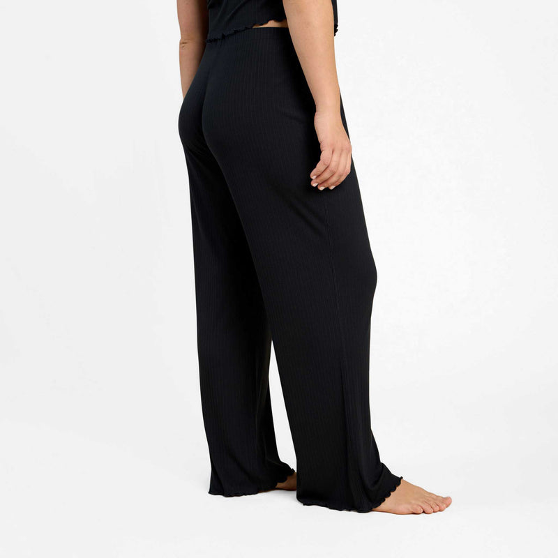 Mini Rib Wide Leg Pant