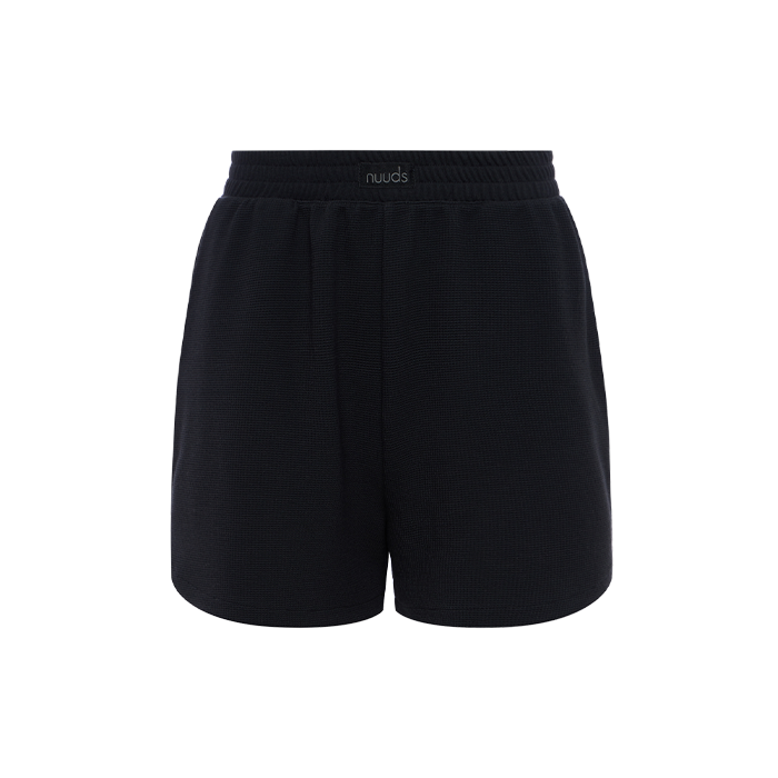Sporty Waffle Shorts | Black