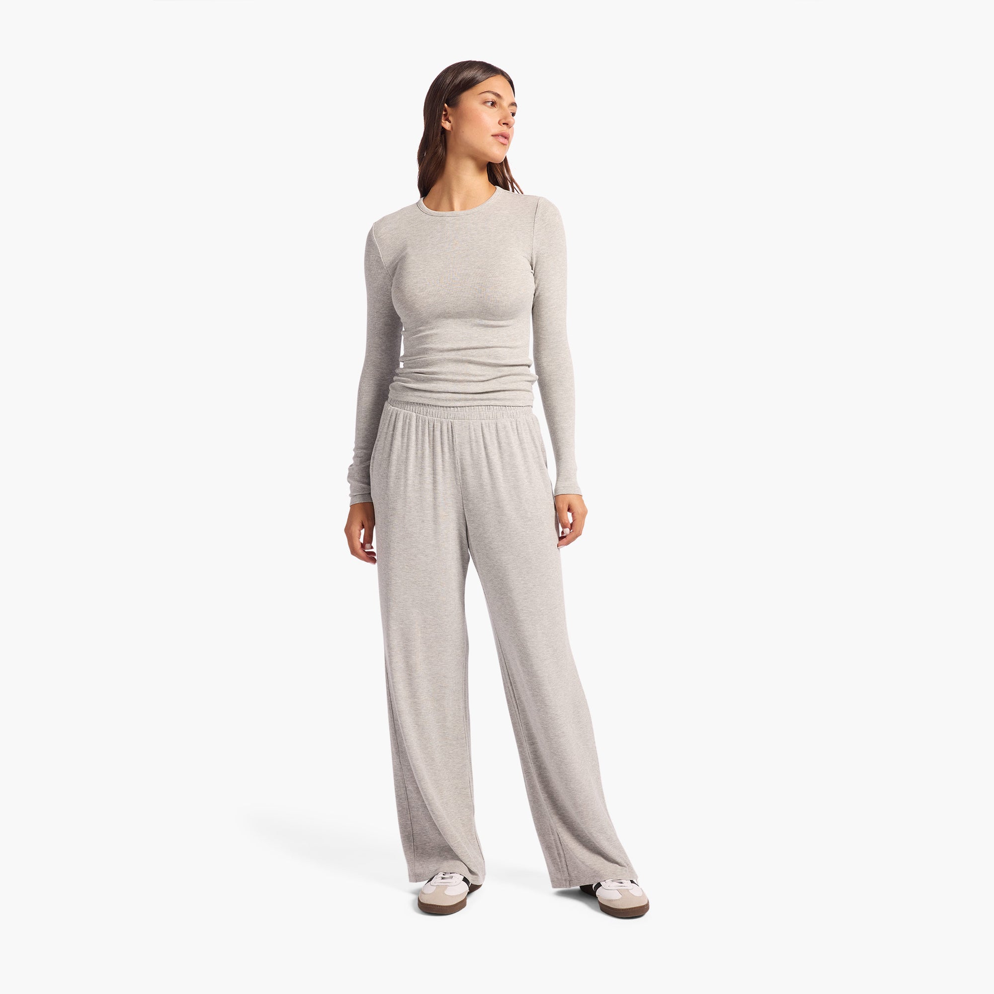 Slinky Rib Wide Leg Pant