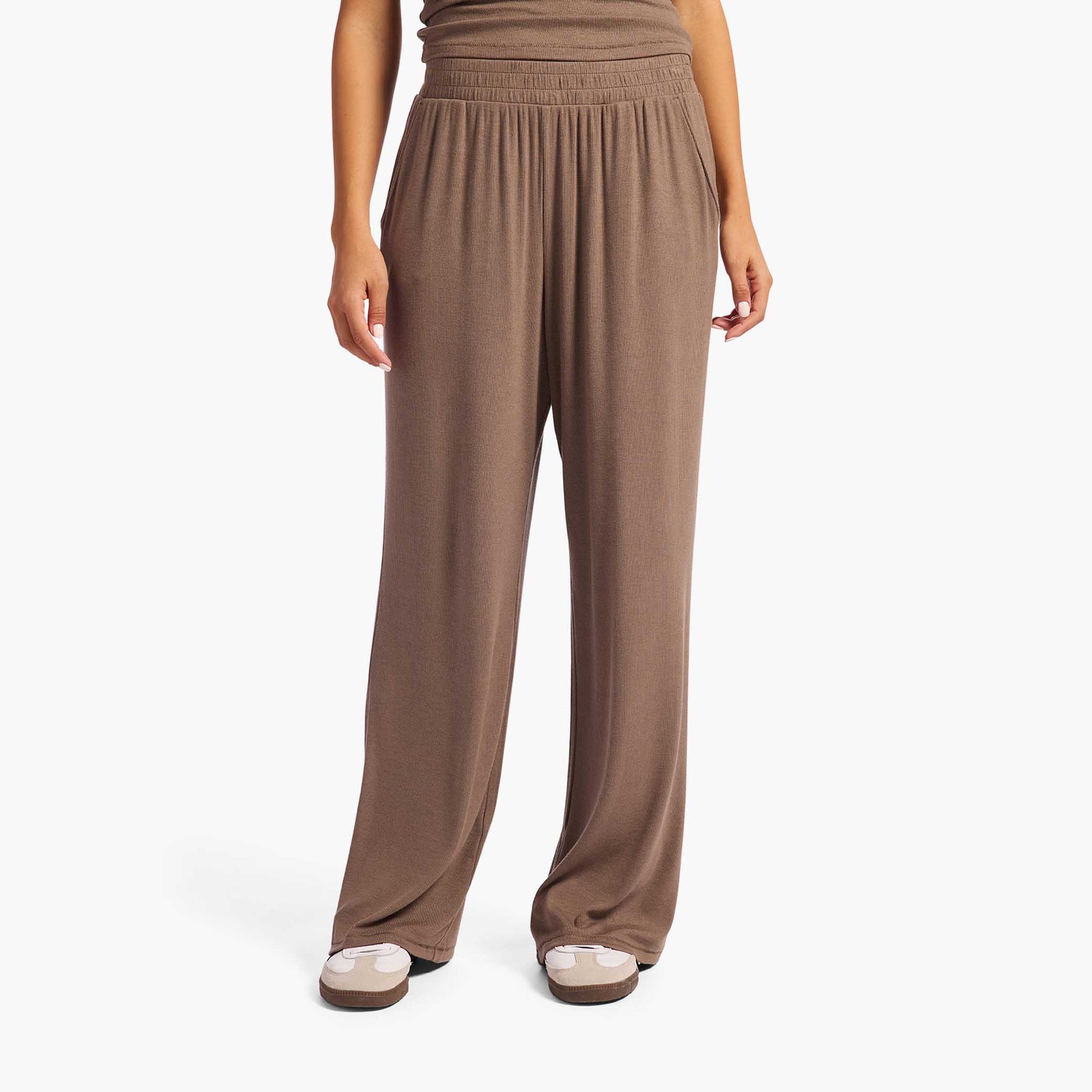 Slinky Rib Wide Leg Pant