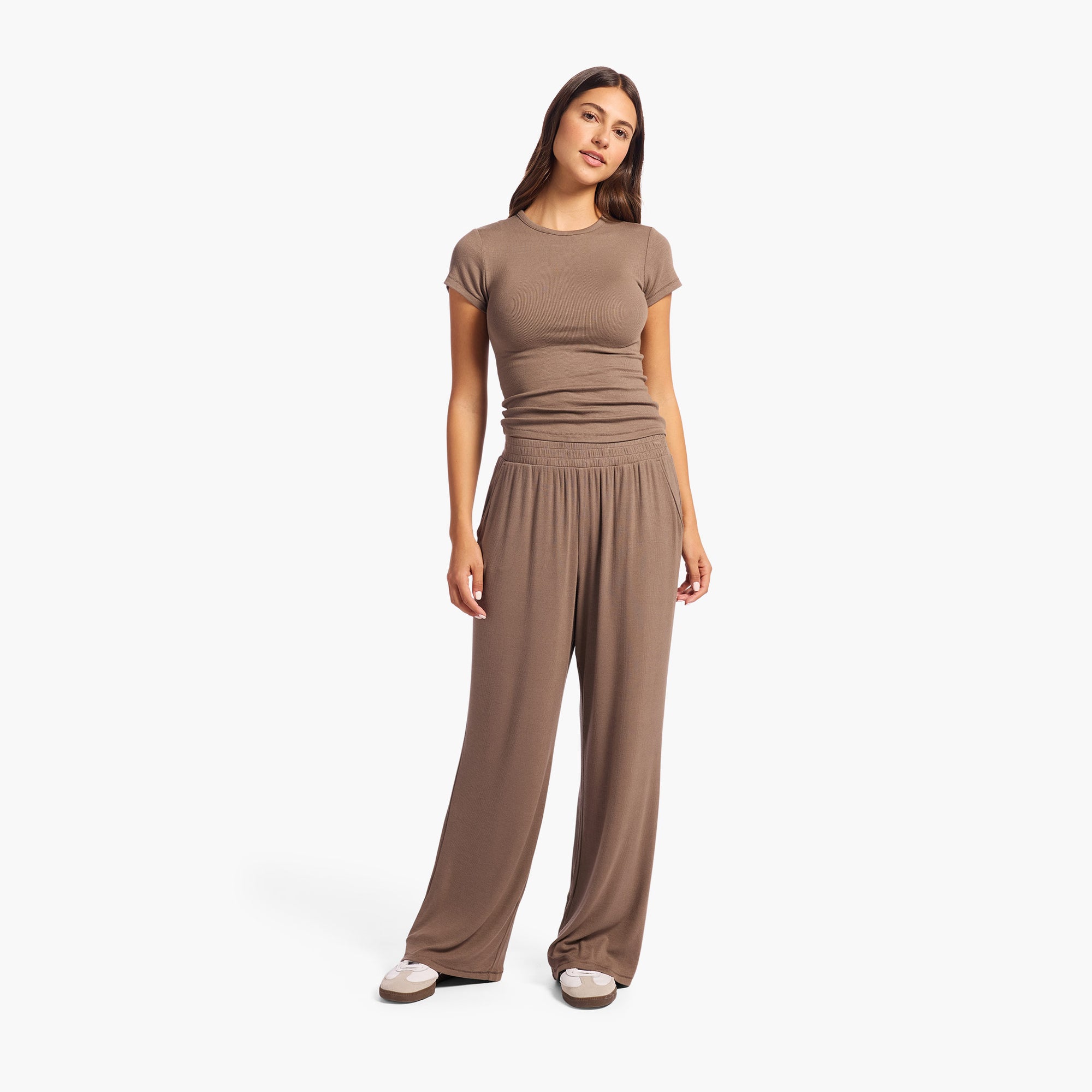 Slinky Rib Wide Leg Pant