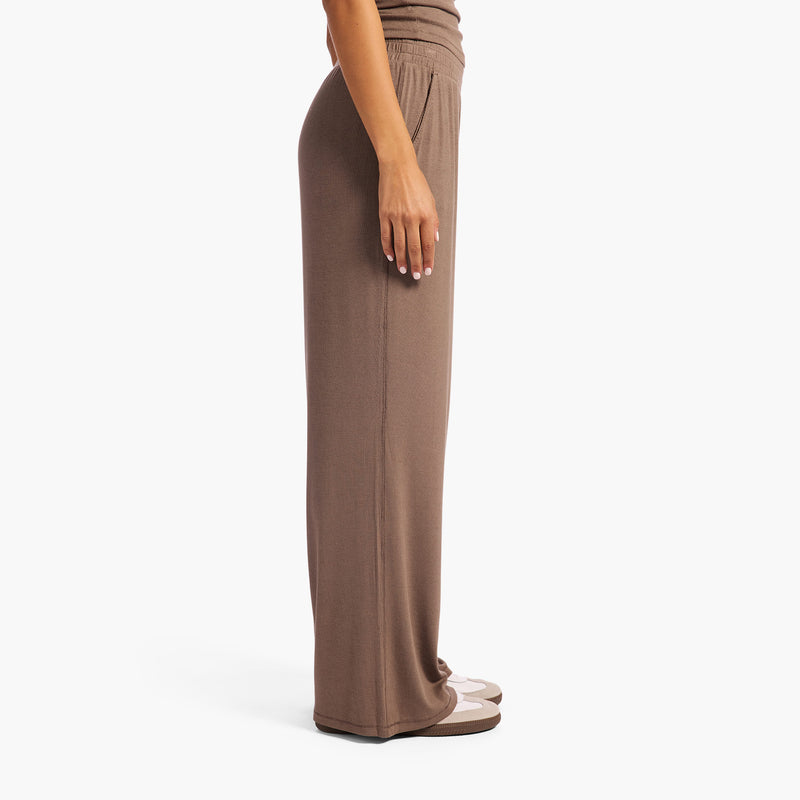 Slinky Rib Wide Leg Pant