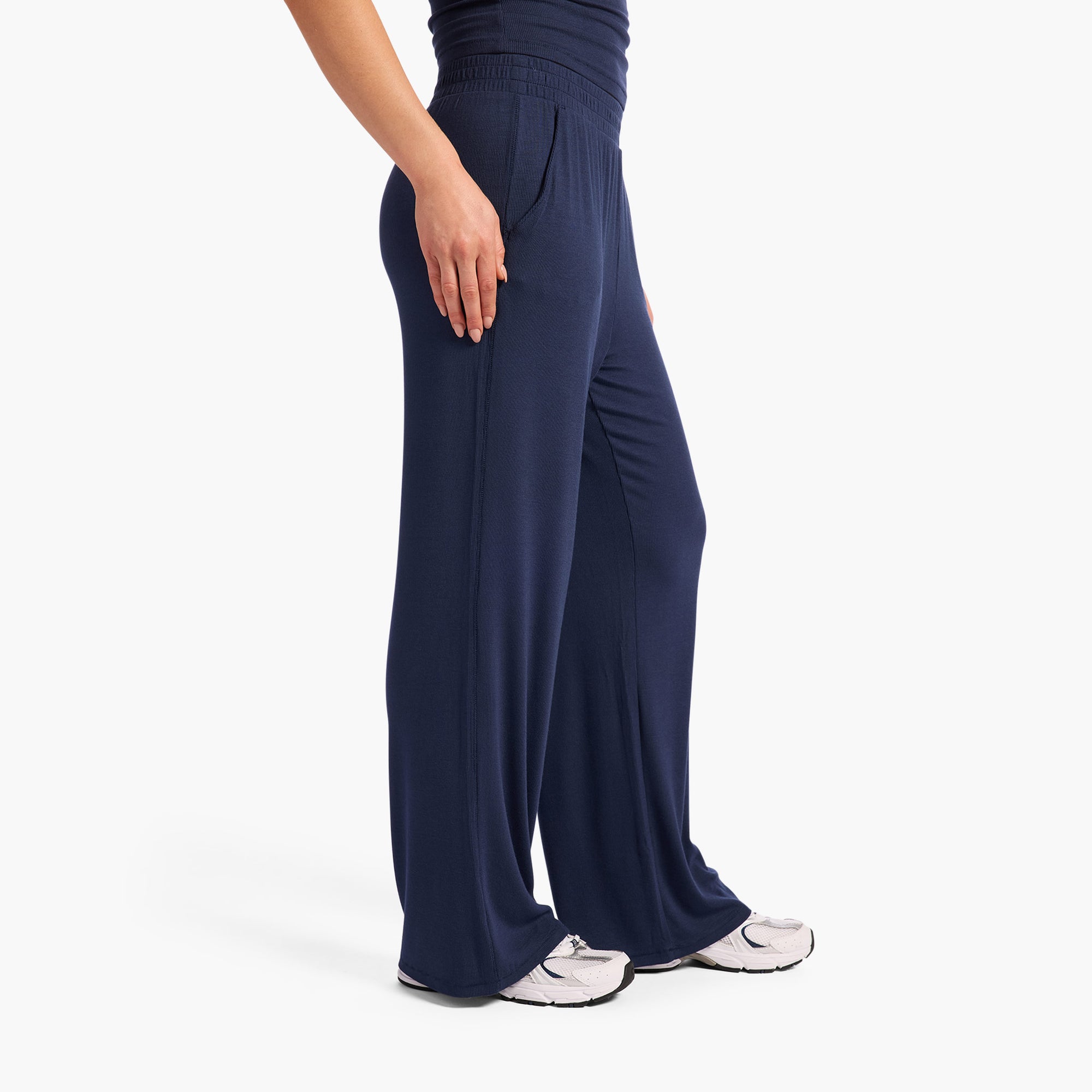 Slinky Rib Wide Leg Pant