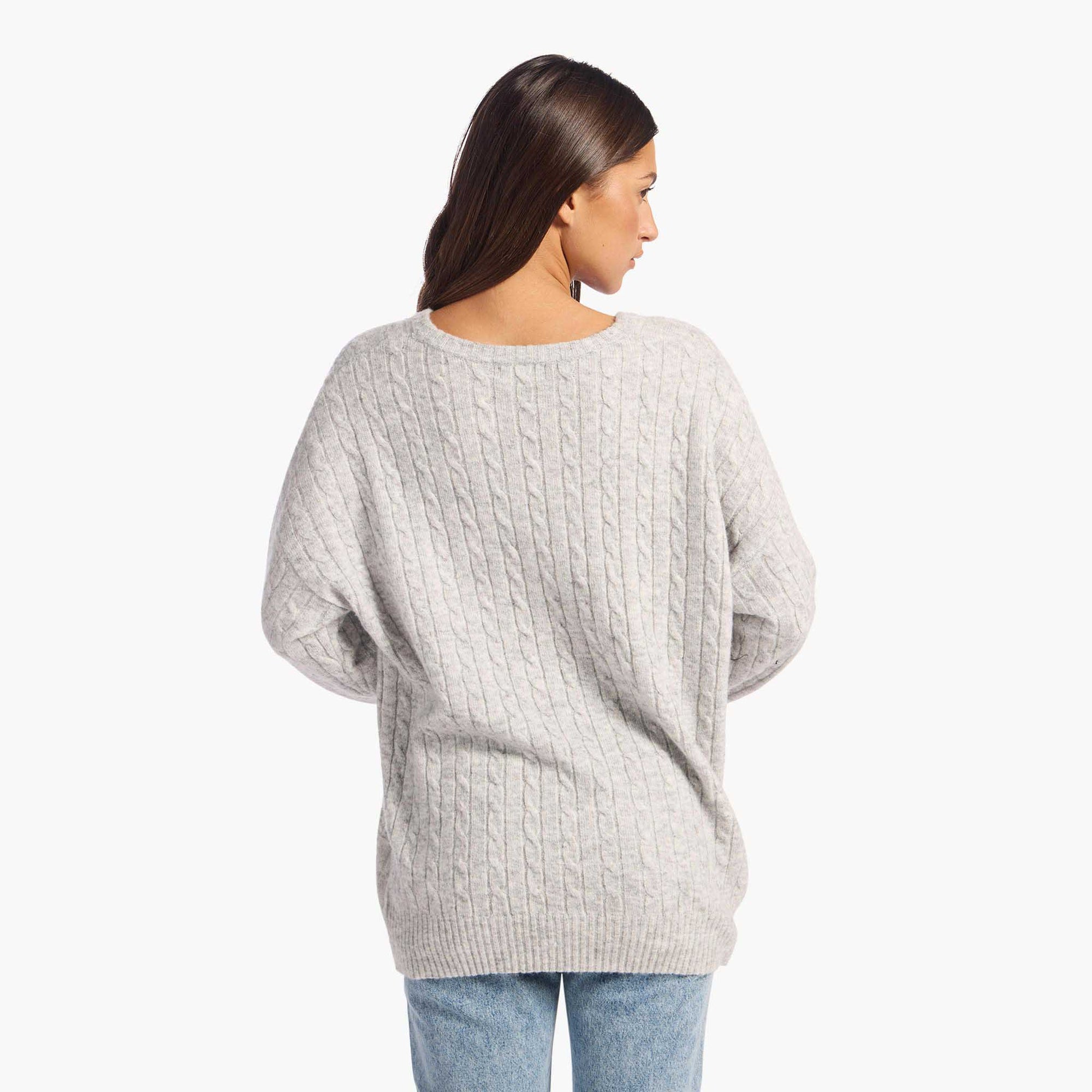 Cozy Knit Cable Crewneck Sweater