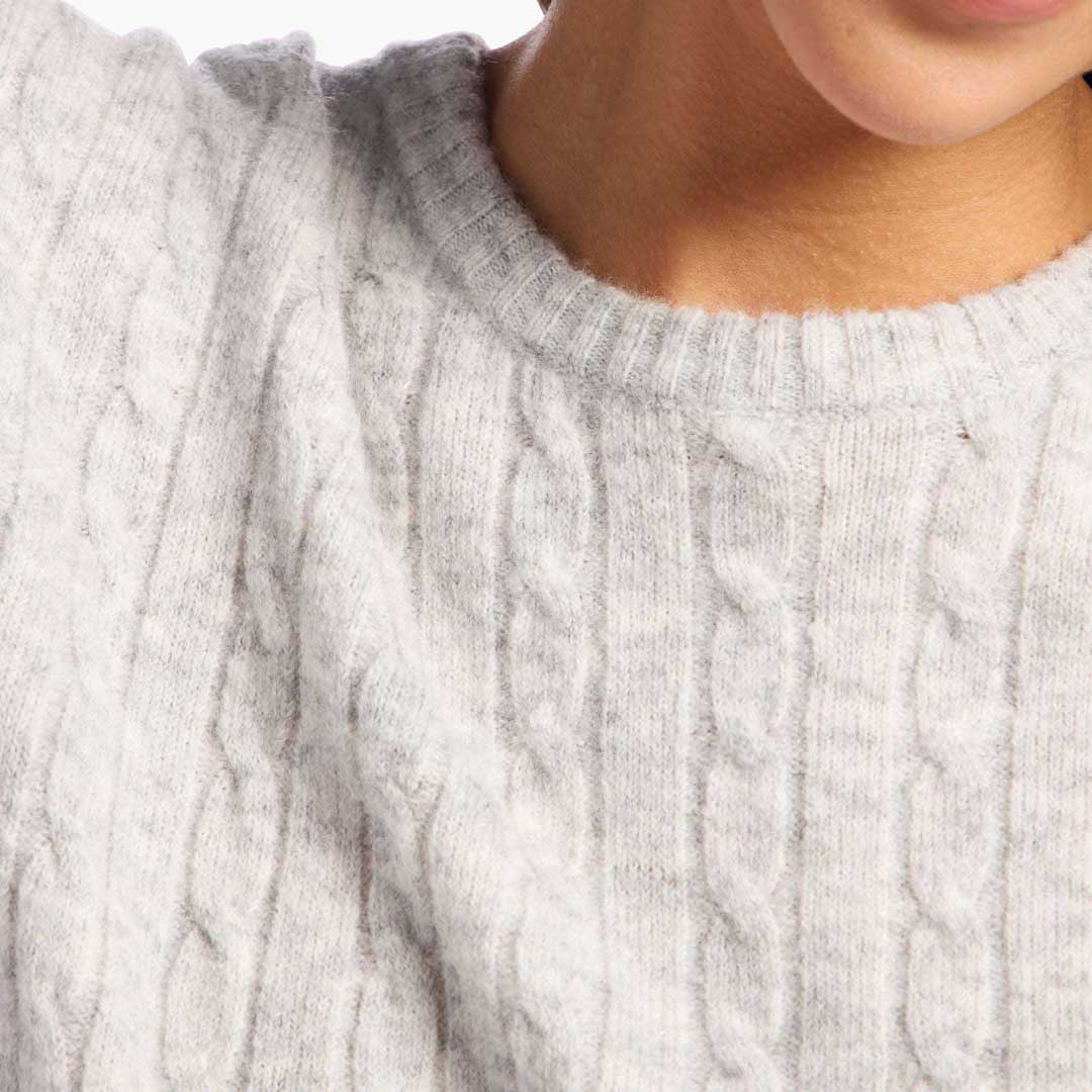 Cozy Knit Cable Crewneck Sweater