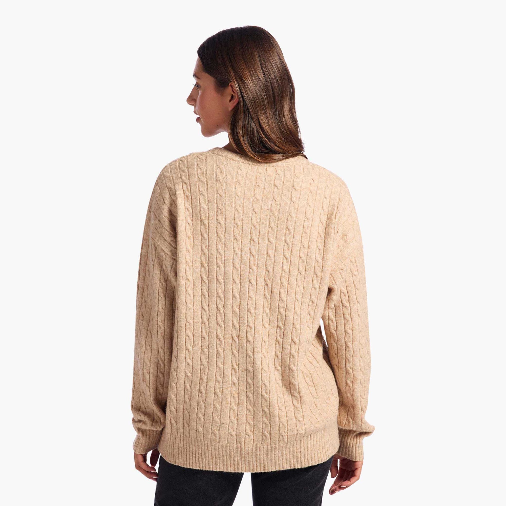 Cozy Knit Cable Crewneck Sweater