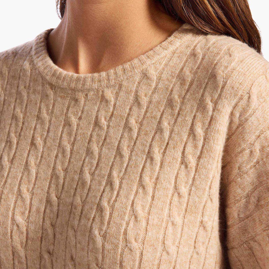 Cozy Knit Cable Crewneck Sweater