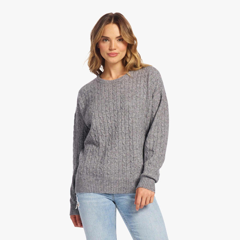 Cozy Knit Cable Crewneck Sweater