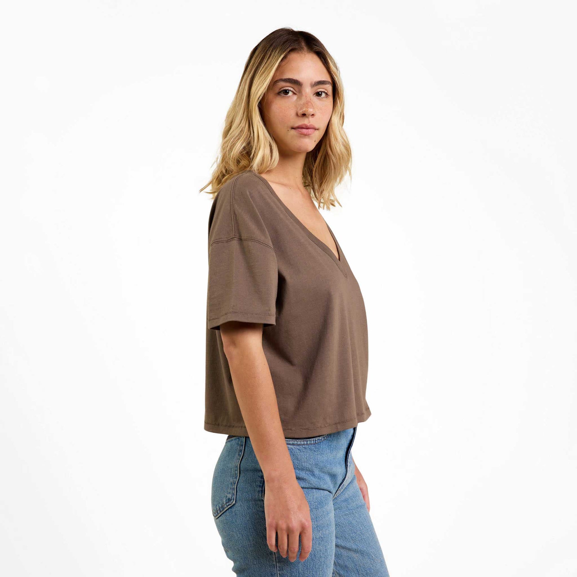 Boxy V-Neck Tee