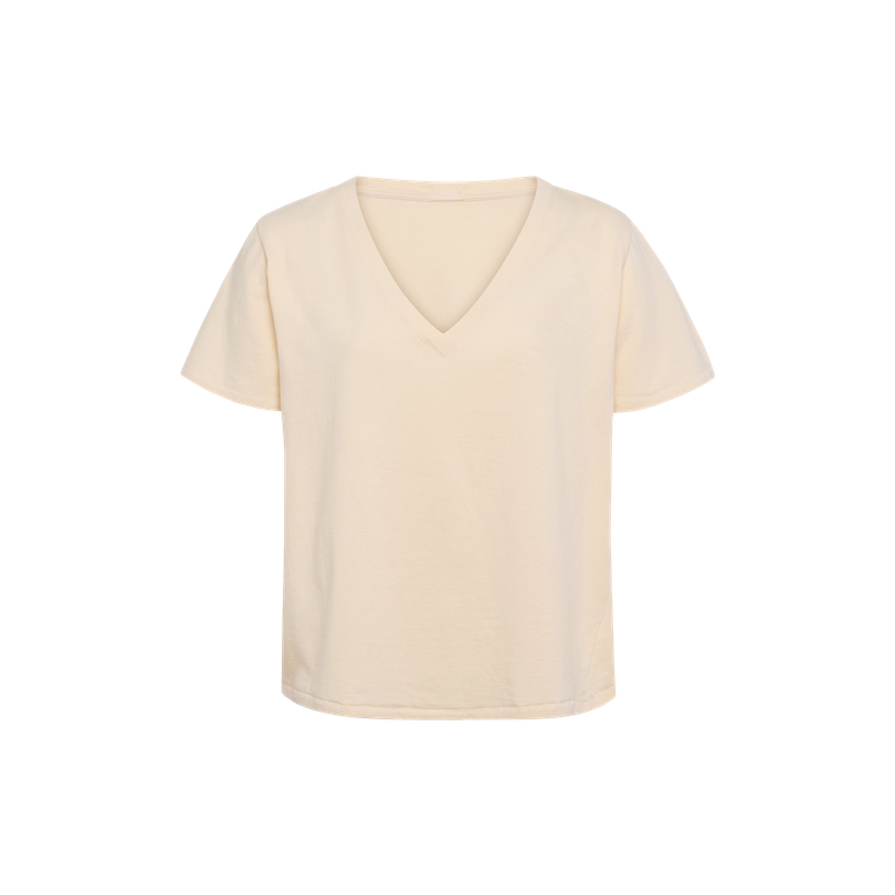 Vintage Cotton V-Neck Everyday T-Shirt | Bone