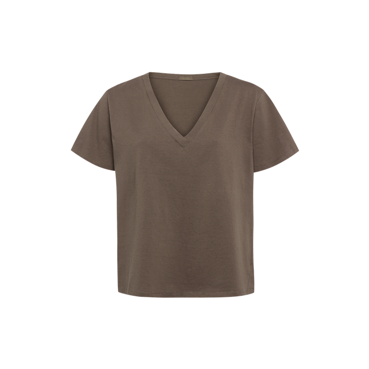 Vintage Cotton V-Neck Everyday T-Shirt | Mocha