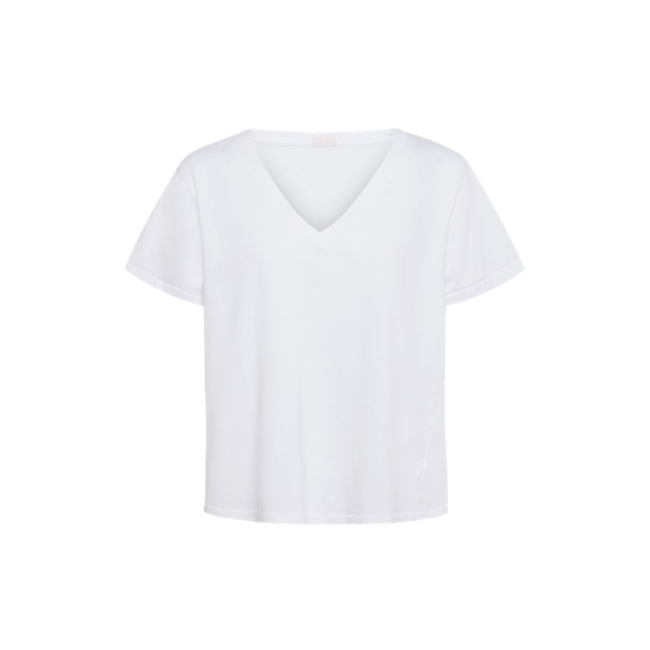 Vintage Cotton V-Neck Everyday T-Shirt | White