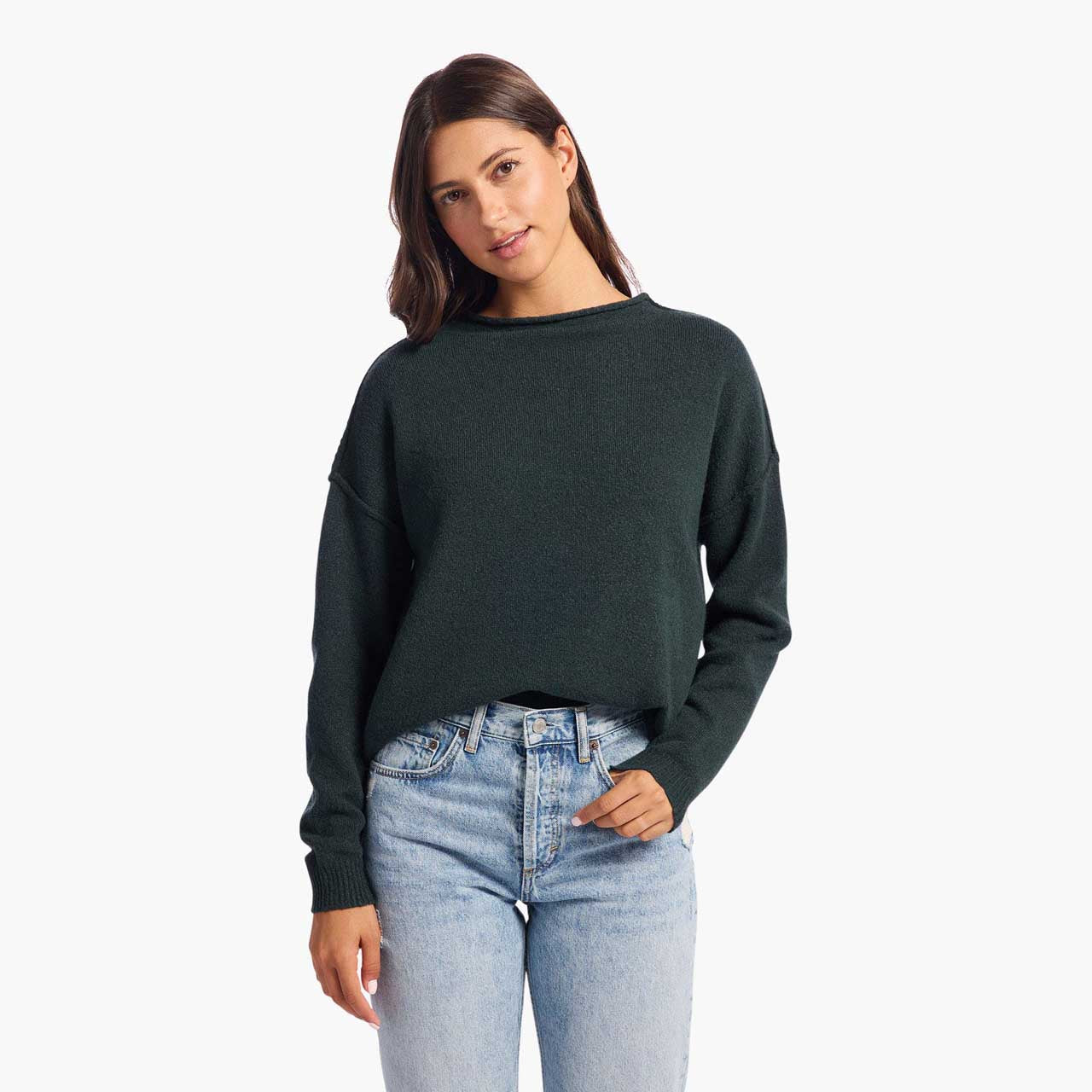 Cozy Knit Mock Neck Sweater