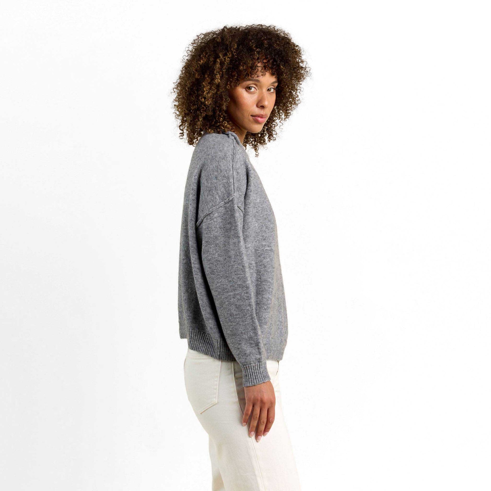 Cozy Knit Mock Neck Sweater