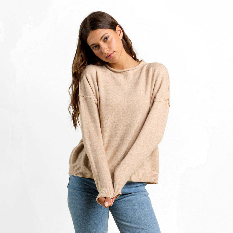 Cozy Knit Mock Neck Sweater