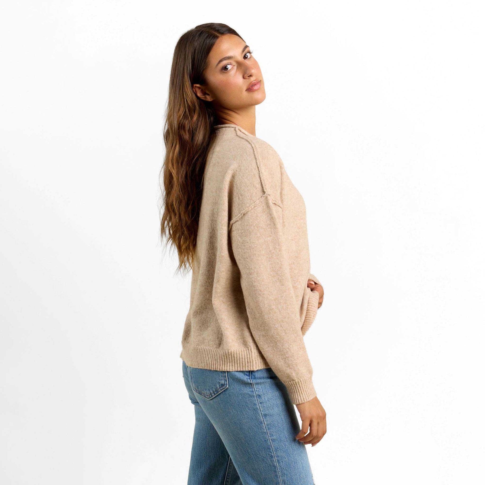 Cozy Knit Mock Neck Sweater