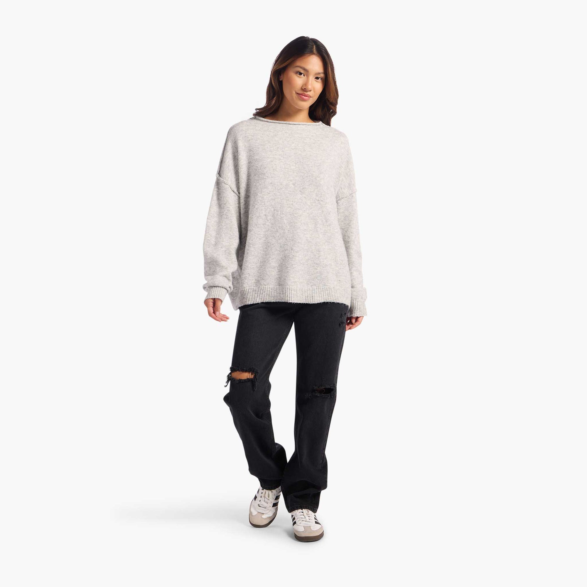 Cozy Knit Mock Neck Sweater