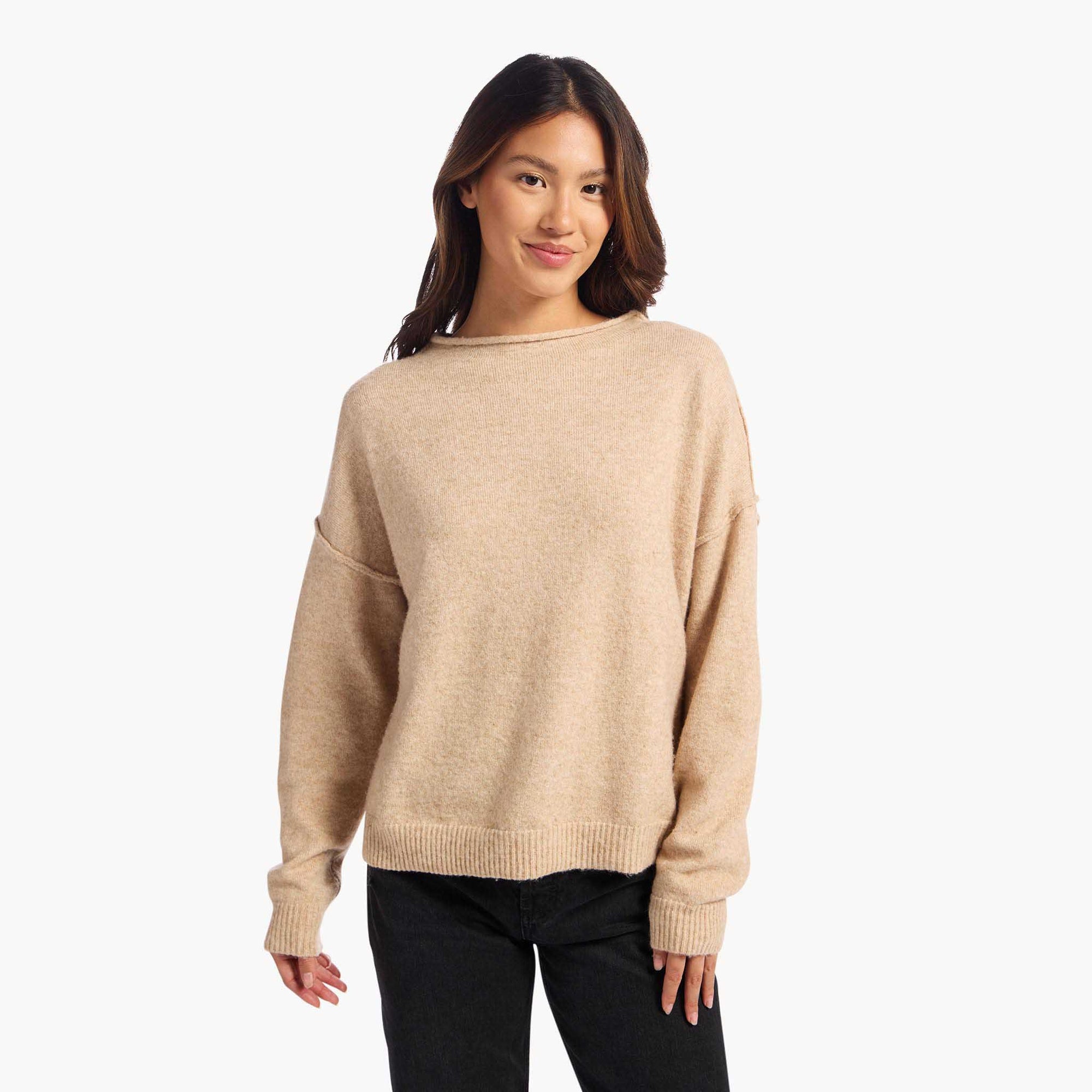 Cozy Knit Mock Neck Sweater